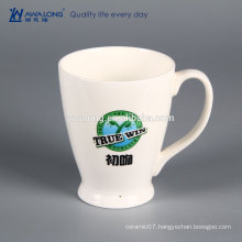 550ml Large Capacity Logo Printed Cheap Oversized Ceramic Coffee Mugs